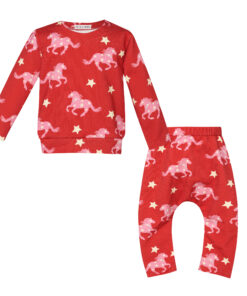 Two In A Castle - TC MAGIC HORSES SET W/ALLOVER TOP & SLOUCHY PANTS BABY- --- ΣΕΤ ΒΒ ΚΟΡΙΤΣΙ - T7502