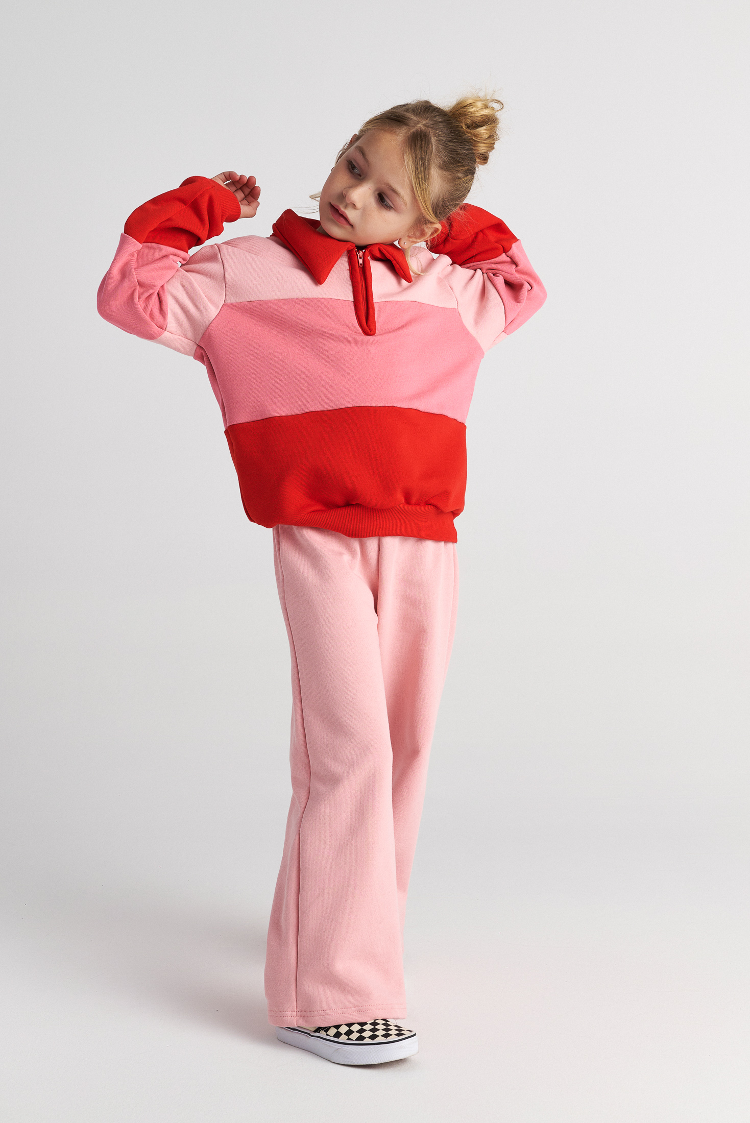 Two In A Castle - TC RASPBERRY PUFF SET W/TENNIS SWEATER & PANTS KID --- ΣΕΤ ΚΟΡΙΤΣΙ ΜΝ - T7520