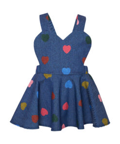 Alternative view of Two In A Castle - TC HEART CONFETTI SET W/B HEARTS SHAPE DUNGAREES & BODY BABY --- ΣΕΤ ΒΒ ΚΟΡΙΤΣΙ - T7572