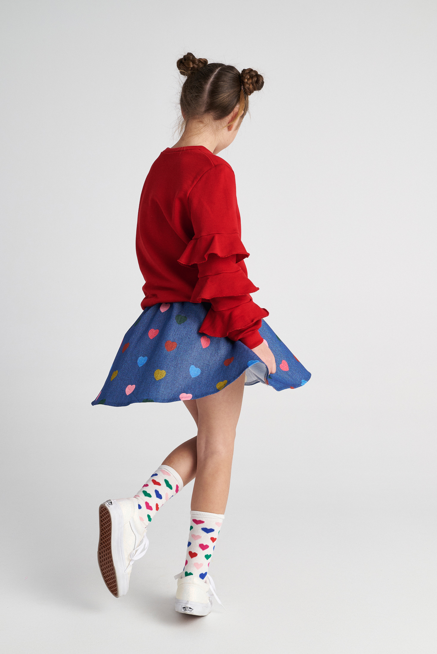 Two In A Castle - TC HEART CONFETTI ALLOVER HEARTS SKIRT KID --- ΦΟΥΣΤΑ-ΖΥΠ ΚΥΛΟΤ - T7574
