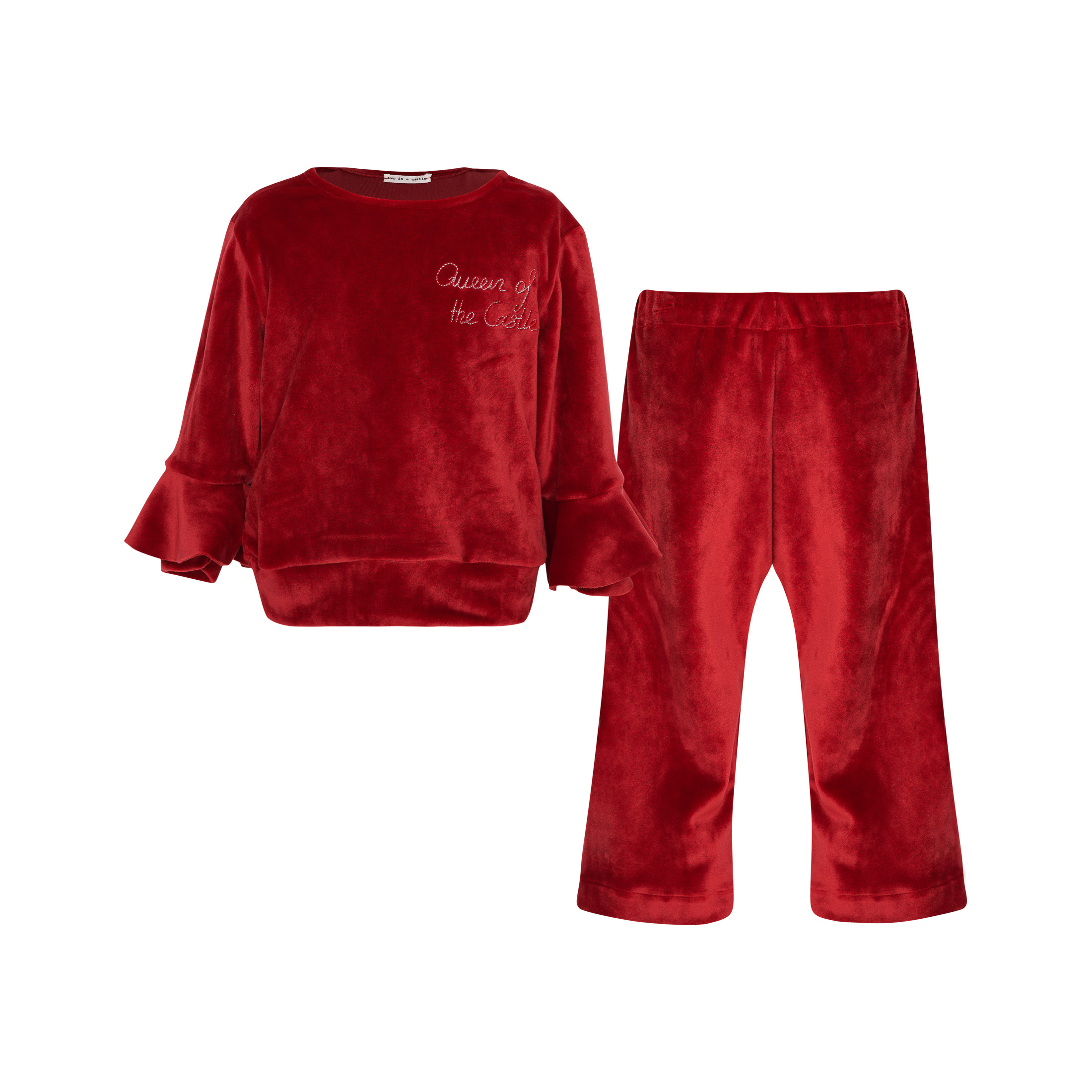 Two In A Castle - TC CRIMSON VELVET SET BABY+ --- ΣΕΤ ΒΒ ΚΟΡΙΤΣΙ - T7614 - Image 2