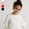Two In A Castle - TC MONOCHROME RUFFLES SLEEVE TOP KID+ --- ΜΠΛΟΥΖΑ ΚΟΡΙΤΣΙ Μ - T7754